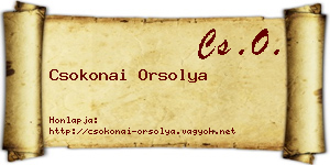 Csokonai Orsolya névjegykártya